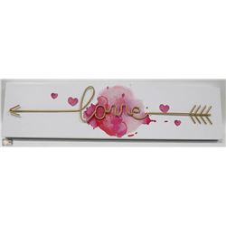 "LOVE" WALL PLAQUE - 24" X 6"
