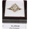 Image 1 : 10KT KT YELLOW GOLD FANCY CUT DIAMOND RING W/COA