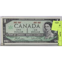 CENTENNIAL CANADIAN $1.00 BILL