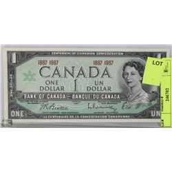 CENTENNIAL CANADIAN $1.00 BILL
