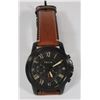 Image 1 : FOSSIL MEN TRIPLE CHRONOGRAPH WATCH W/LEATHER BAND