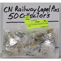 50 COLLECTORS CN RAILWAY LAPEL PINS