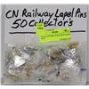 Image 1 : 50 COLLECTORS CN RAILWAY LAPEL PINS