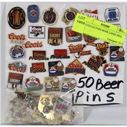 50 COLLECTORS BEER LAPEL PINS