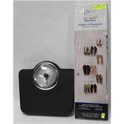 SCALE WITH OVER THE DOOR SHOE RACK