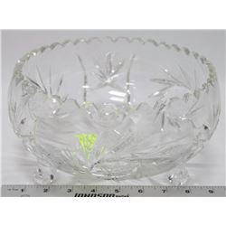 LARGE AMERICAN BRILLIANT CUT CRYSTAL FOOTED BOWL