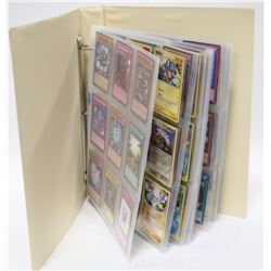 ALBUM OF 125 YU-GI-OH & 75 POKEMON TRADING CARDS