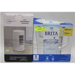 MINI OSCILLATING FAN AND BRITA WATER FILTRATION