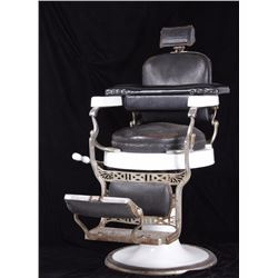 Koken Barber Chair Round Seat c. 1930 RARE