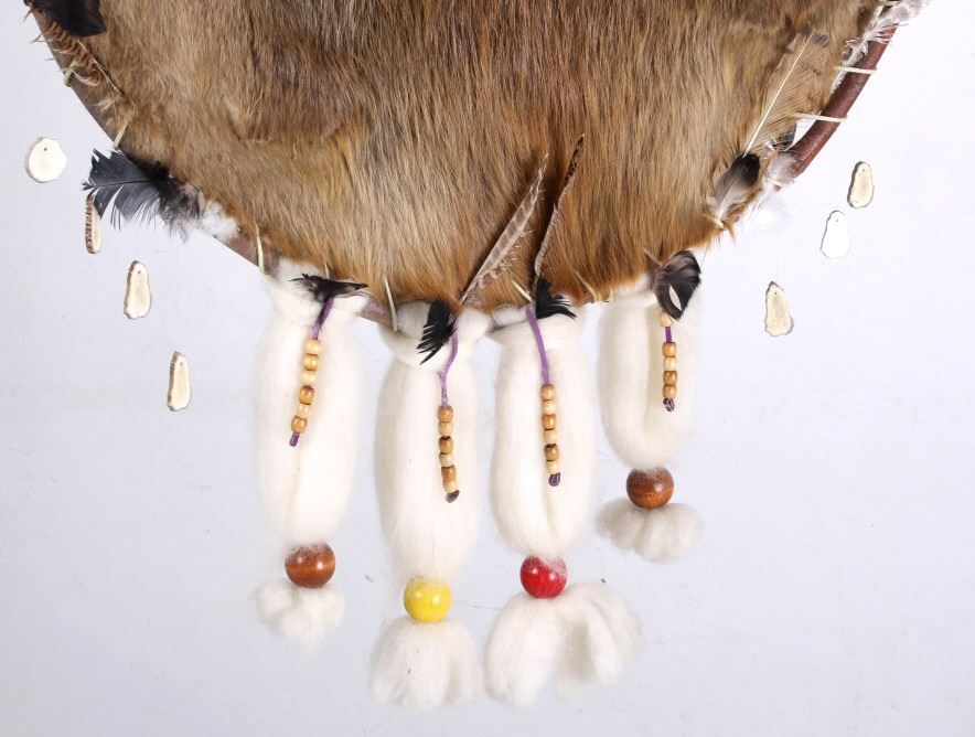 Montana Large Indian Beaver Pelt Stretched to Hoop