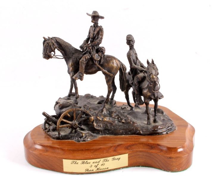 Ron Herron Civil War Bronze Sculpture Montana