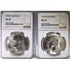 Image 1 : ( 2 ) 1974-S SILVER EISENHOWER DOLLARS, NGC MS-67