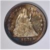 Image 1 : 1874 ARROWS QUARTER AU/BU OLD CLEANING HAS TONED BACK