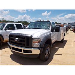 2008 FORD F550XL SERVICE TRUCK, VIN/SN:1FDAF56YX8EE27371 - V10 GAS ENGINE, A/T, KNAPHEIDE SERVICE BO