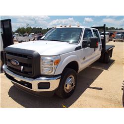2012 FORD F350 FLATBED TRUCK, VIN/SN:1FD8W3HT6CEB99642 - S/A, 4X4, 6.7L POWER STROKE DIESEL ENGINE, 