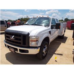 2008 FORD F350 SERVICE TRUCK, VIN/SN:1FDWW37RX8EC04829 - 4X4, CREW CAB, FORD POWERSTROKE DIESEL ENGI