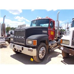 1999 MACK CH613 TRUCK TRACTOR, VIN/SN:1M1AA18Y5XW107425 - T/A, MACK E7-460 ENGINE, 13 SPD TRANS, 38K