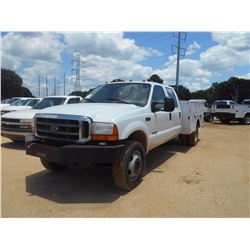 2000 FORD F550 SERVICE TRUCK, VIN/SN:1FDAW57F2YEC63806 - CREW CAB, FORD POWERSTROKE DIESEL ENG, STAH