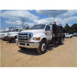 2006 FORD F750 CABLE REEL TRUCK, VIN/SN:3FRXF75P76V315666 - CAT DIESEL ENGINE, 6 SPD TRANS, 14' FLAT