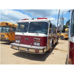 1989 E ONE FIRE TRUCK, VIN/SN:46JBBAA80K1002877 - S/A, DIESEL ENG, A/T, ODOMETER READING 163,013 MIL