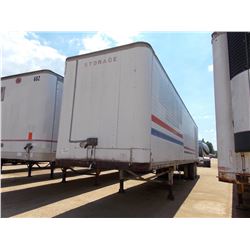 VAN TRAILER, - T/A, 45' LENGTH, ROLL UP DOORS, 11R22.5 TIRES, SPOKE WHEELS (BILL OF SALE ONLY)
