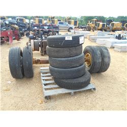 (5) LT235/85R16 TIRES, (2) TRAILER AXLES