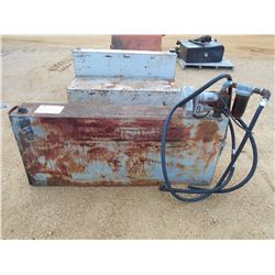 L SHAPE FUEL TANK W/ 12 VOLT PUMP