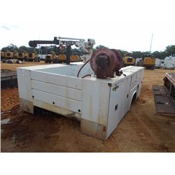 READING 11' MECHANIC TRUCK BED W/TIGER 3510 CRANE, 2 HOSE REELS