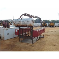 8' HOMEMADE TRUCK BED W/SIDE TOOL BOXES, OVER HEAD TROLLY, LP GAS TANK