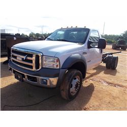 2006 FORD F450 XLT CAB & CHASSIS, VIN/SN:1FDXF46P66EC65764 - POWER STROKE DIESEL ENG, A/T, OODMETER 