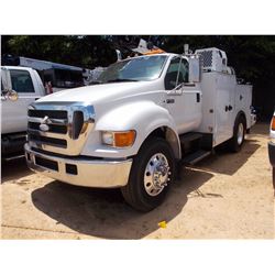2007 FORD F750XLT MECHANIC TRUCK, VIN/SN:3FRWF75H57V457598 - FORD DIESEL ENGINE, AUTO TRANS, SERVICE