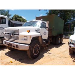 1994 FORD F900 WATER TRUCK, VIN/SN:1FDYL90E8RVA42485 - T/A FORD DIESEL ENGINE, 8LL TRANS, WATER TANK
