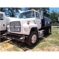 1995 FORD L8000 WATER TRUCK, VIN/SN:1FTXR82E1SVA59950 - S/A, DIESEL ENG, 6 SPD TRANS, WATER TANK W/F