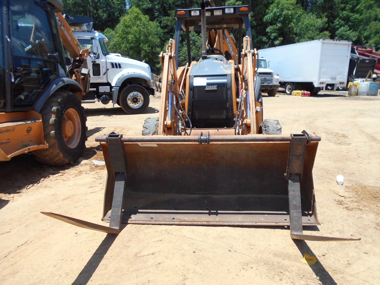 2010 CASE 580 SM SERIES 3 LOADER BACKHOE, VIN/SNJJGN580SKAC533760 4X4, ESTICK, GP BUCKET, FORKS,