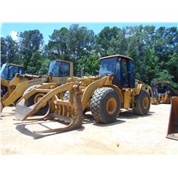CAT 950G WHEEL LOADER, VIN/SN:AXX00940 - WICKER LOG FORKS, ECAB W/AIR, 23.5R25 TIRES, METER READING 