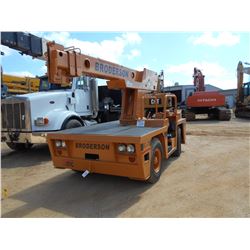 BRODERSON IC-70 CARRY DECK CRANE, VIN/SN:245B - 12K CAP, DIESEL ENGINE, METER READING 742 HOURS