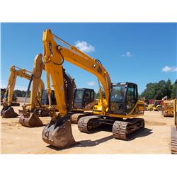 JCB JS130 HYDRAULIC EXCAVATOR, - 8' 3" STICK, 30" BUCKET, THUMB, ECAB W/AIR, METER READING 3,185 HOU
