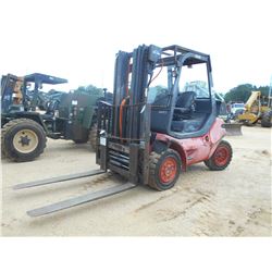 LINDE H45D-04 FORKLIFT, VIN/SN:7683601 - 7683601, 14,000# CAP, 3 STAGE MAST, CANOPY, METER READING 1