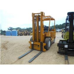 ALLIS-CHALMERS ACP60 FORKLIFT, VIN/SN:AKN512099 - 6K CAP, 46" FORKS, SINGLE STAGE MAST, LP GAS, METE