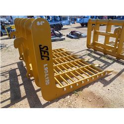 SEC WOOD FORKS, 84", FITS WHEEL LOADER VOLVO L90 GH L120GH (UNUSED)