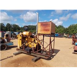 JOHN DEERE DIESEL ENGINE, - MTD ON SKID W/ RADIATOR FUEL TANK