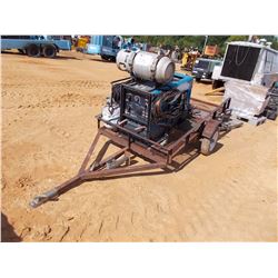 MILLER BOBCAT 225 CC/CV-AC/DC WELDER GENERATOR, - LP GAS, MTD ON S/A TAG TRAILER