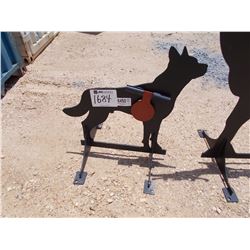 3/8 AR500 STEEL COYOTE SHOOTING TARGET WITH HEART FLAPPER