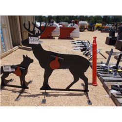 3/8 AR500 STEEL DEER SHOOTING TARGET WITH HEART FLAPPER