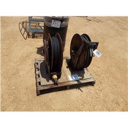 (2) HOSE REEL W/DOUBLE HYDRAULIC HOSE'S