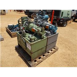 (2) REXROTH, HYDRAULIC TANK W/ELECTRIC PUMP