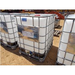350 GALLON PLASTIC CONTAINER W/ METAL CAGE