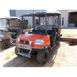 KUBOTA RTV 1140 SIDE BY SIDE, -DIESEL ENGINE, CANOPY, DUMP BED, METER READING 565 HOURS