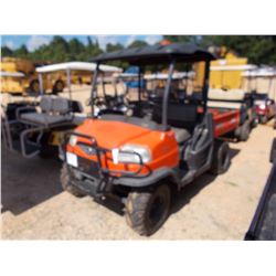 KUBOTA 900 SIDE BY SIDE ATV VIN/SN:37583 - 4X4, DIESEL ENGINE, CANOPY, METER READING 1,393 HOURS.