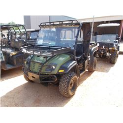 CUB CADET VOLUNTEER UTV, VIN/SN:1L140Z50015 - DUMP BED, FRONT BUMPER & CARGO RACK, METER READING 445
